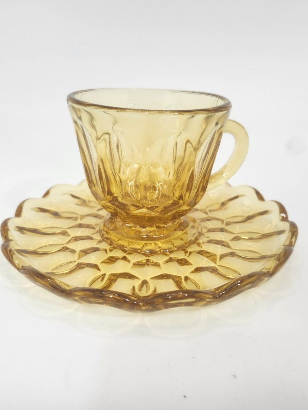 Vintage Anchor Hocking Fairfield Cup and Saucer Set